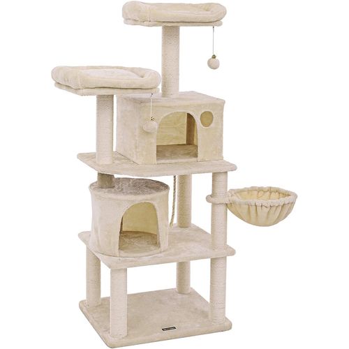 Arbre à Chat, Tour De Jeux, 2 Niches, Beige
