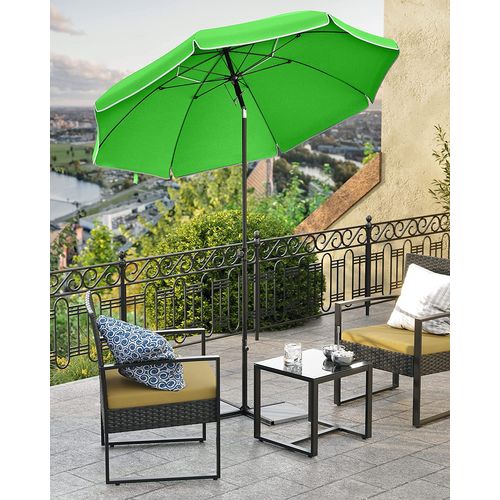 Parasol De Jardin Ø 1,6 M, Ombrelle, Protection Upf 50+, Inclinable, Portable