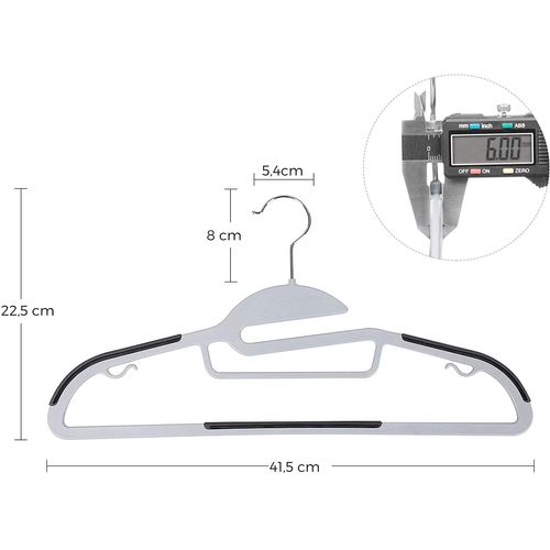 Lot De 20, Bandes Antiglisse,crochet Pivotant à 360°,loingueur 41,5 Cm, Gris Clair Crp41g