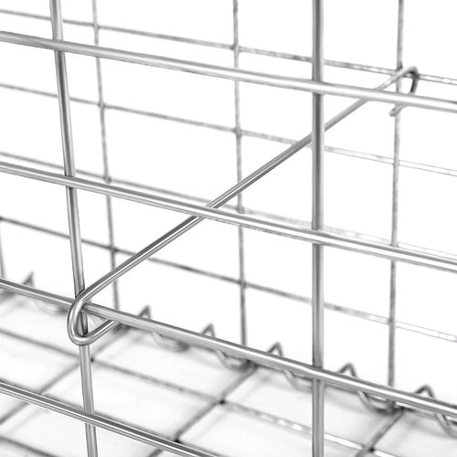 Gabion Pour Pierre, 4x 100x30x30 Cm, Cage En Métal, Cloture Gabion, Panier à Pierre,argent