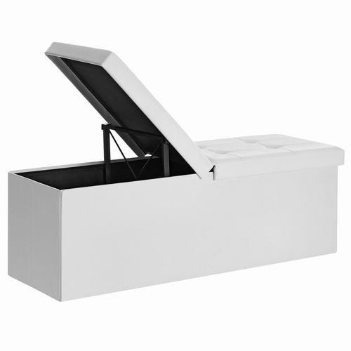 Bout De Lit, Couvercle Pliable Par 2 Côtés, Banc Capacité 120l Lsf75wt