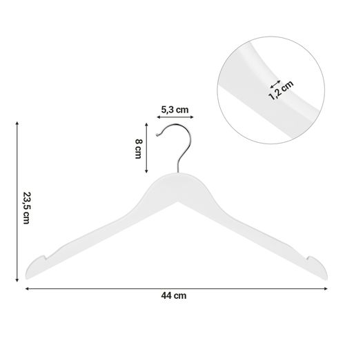Lot de 20 Cintre Bois Blanc