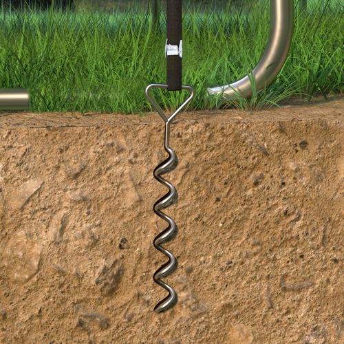 Piquets De Trampoline En Spirale, Kit D'ancrage Au Sol Avec Piquets En Fer Galvanisé