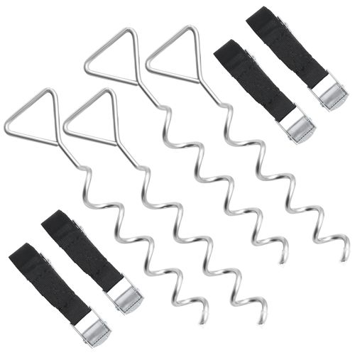 Piquets De Trampoline En Spirale, Kit D'ancrage Au Sol Avec Piquets En Fer Galvanisé