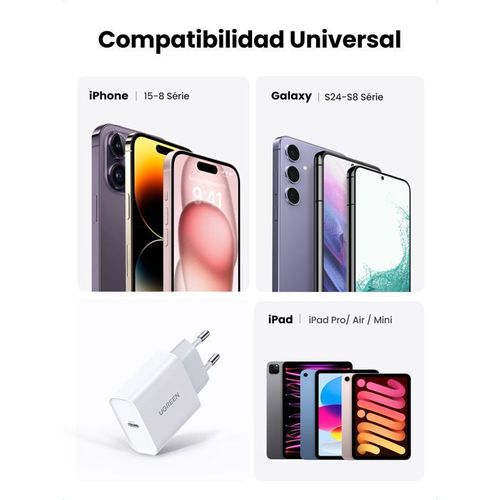 Chargeur Secteur - 1 Port USB-c - 20w - Blanc