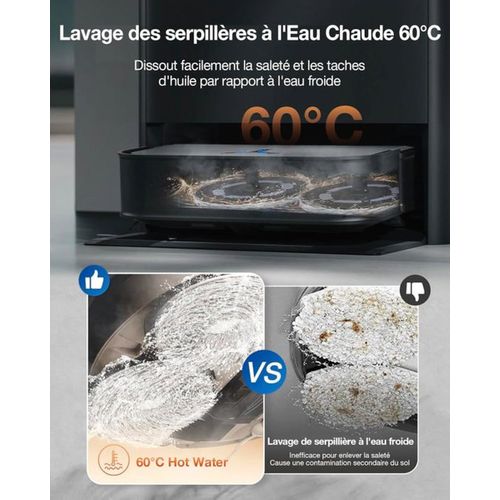 Deebot X2 Combo - Robot Aspirateur Laveur Avec Aspirateur à Main - 8700pa - Vidage Automatique Doub