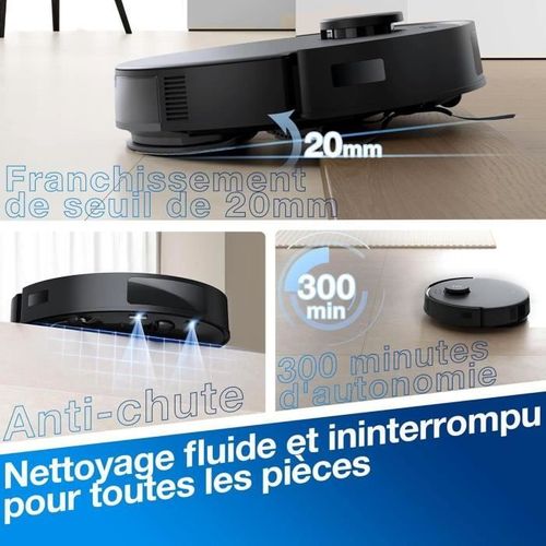 Deebot N20 Pro Plus - Robot Aspirateur Laveur 8000pa Avec Vidange Automatique Poussière
