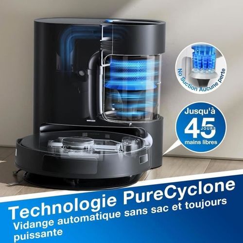 Deebot N20 Pro Plus - Robot Aspirateur Laveur 8000pa Avec Vidange Automatique Poussière