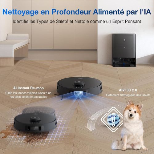 Deebot T30s Pro Gen2 - Aspirateur Robot Laveur Avec Station - 13500 Pa - Brosse Zerotangle - Nettoy