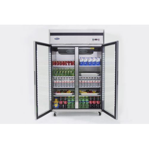 Frigo Professionnel Vitré Tropicalisé 2 Portes 1300 Litres -