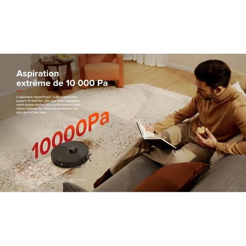 S8 Maxv Ultra Aspirateur Robot Laveur Avec Station Rockdock Ultra 8-en-1 - 10000pa - Brosse Latérale