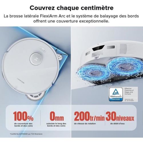 Qrevo Curv - Robot Aspirateur Laveur Avec Station Multifonction 3.0 - 18500 Pa - Systeme Anti-enche