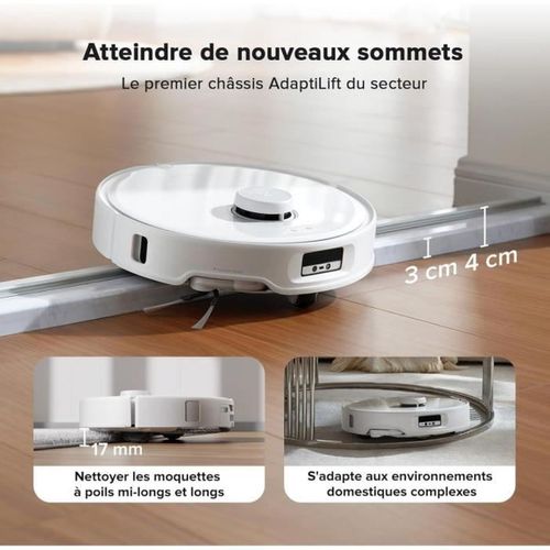 Qrevo Curv - Robot Aspirateur Laveur Avec Station Multifonction 3.0 - 18500 Pa - Systeme Anti-enche