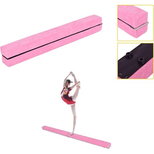 Poutre D'equilibre 2,1 M Poutre De Gymnastique Pliable Sectionnelle Compétence Performance Rose