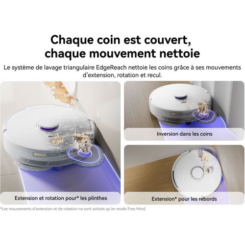 Freo X10 Pro - Aspirateur Robot Laveur - 11 000 Pa - Double Flux Anti-enchevetrement - Auto-nettoya