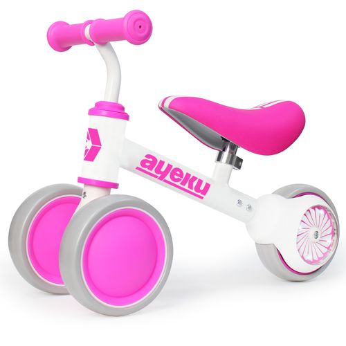 Vélo D’équilibre LED Lumineuse 1–3 Ans, Rose
