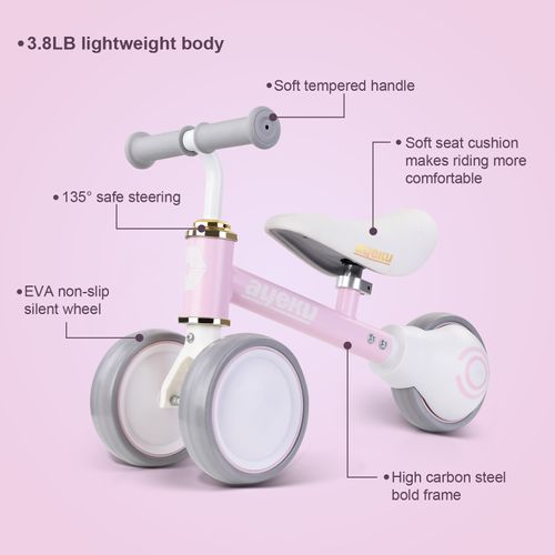Vélo D’équilibre Bébé 1–3 Ans, Rose