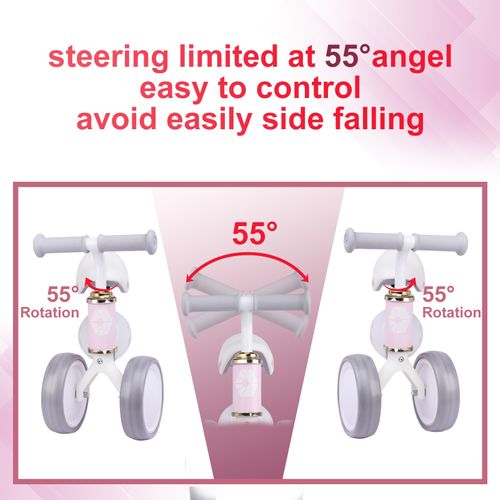 Vélo D’équilibre Bébé 1–3 Ans, Rose