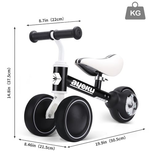 Vélo D’équilibre Football LED, Noir