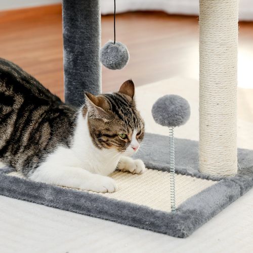 Petit Arbre à Chat Compact 49 Cm Gris