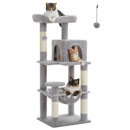 Arbre à Chat 116 Cm Avec Hamac Et Maison Vert M
