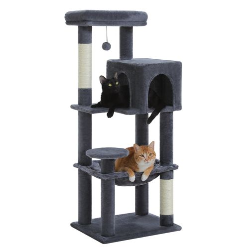 Arbre à Chat 116 Cm Avec Hamac Et Maison Vert M