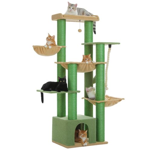 Grand Arbre à Chat 170 Cm Avec Griffoirs XXL Beige