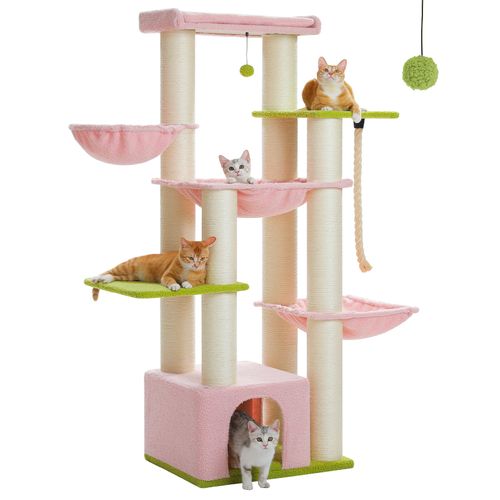 Grand Arbre à Chat 170 Cm Avec Griffoirs XXL Beige