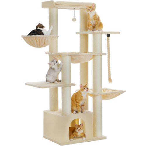 Grand Arbre à Chat 170 Cm Avec Griffoirs XXL Beige