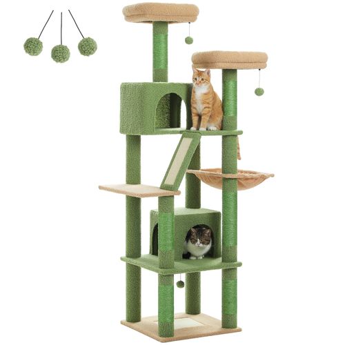 Grand Arbre à Chat Multi-niveaux 180 Cm Beige