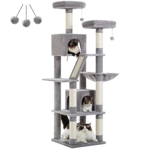 Grand Arbre à Chat Multi-niveaux 180 Cm Beige