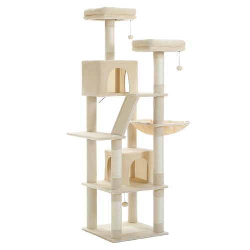 Grand Arbre à Chat Multi-niveaux 180 Cm Beige