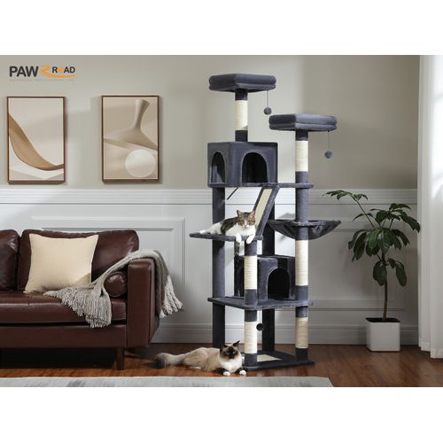 Grand Arbre à Chat Multi-niveaux 180 Cm Vert