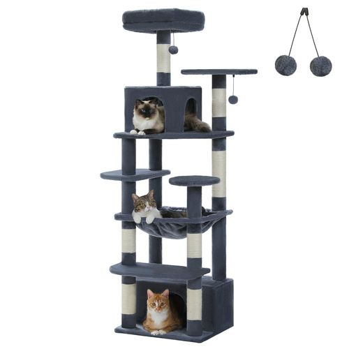 Arbre à Chat Géant 164 Cm Avec Griffoir Et Condo Beige M