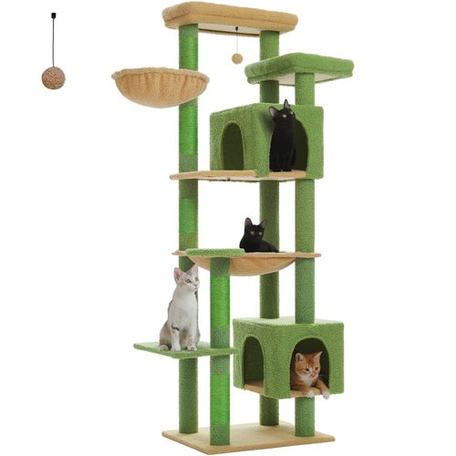 Arbre à Chat XXL Avec 2 Grands Condos 175 Cm Beige