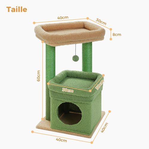 Petit Arbre à Chat Avec Perchoir XL 70 Cm Beige