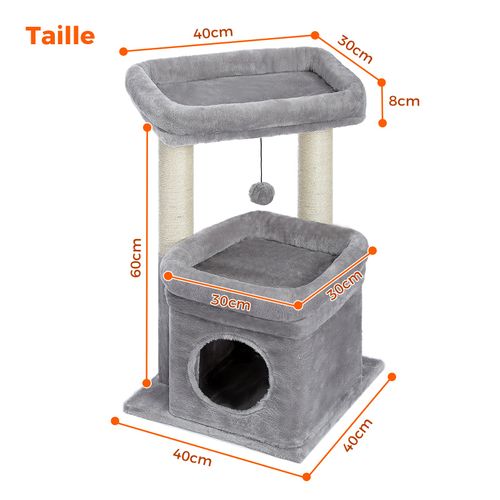 Petit Arbre à Chat Avec Perchoir XL 70 Cm Beige