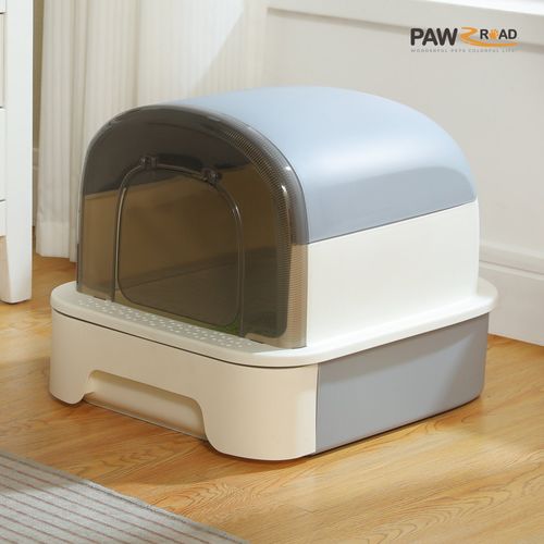 Litière Pour Chat XL Avec Capot 50 × 40 × 40 Cm Noir