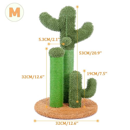 Lot de 3 Arbres à Chat Cactus XL Marron
