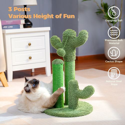 Lot de 3 Arbres à Chat Cactus XL Marron