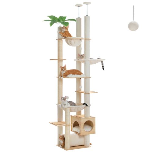 Arbre à Chat Du Sol Au Plafond 237-256 Cm Beige