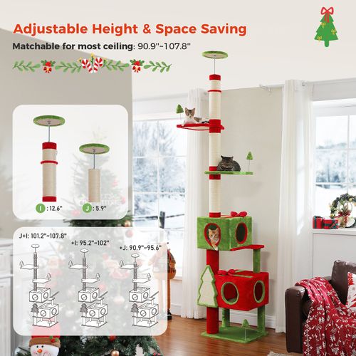 Arbre à Chat De Noël Du Sol Au Plafond 231-274 Cm