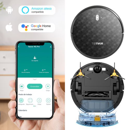 Aspirateur Robot Avec Puissance 4000 Pa Sans Fil Autonomie 150min - Programmable