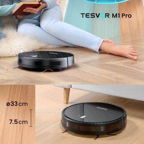 Aspirateur Robot Avec Puissance 4000 Pa Sans Fil Autonomie 150min - Programmable