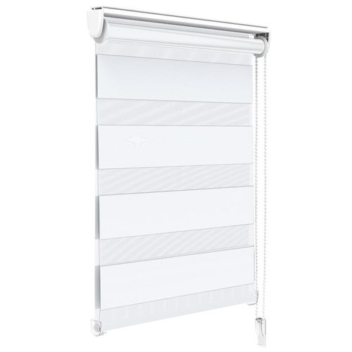 Store Enrouleur Jour Nuit Double 80x150cm Blanc
