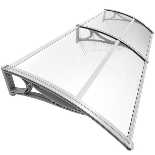 Auvent De Porte Marquise 200x80 Cm Transparent En Polycarbonate Anti Uv
