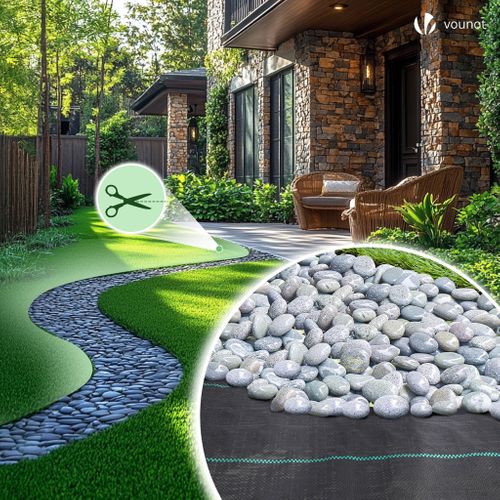 Toile De Paillage Contre Les Mauvaises Herbes 25mx2m Avec 50 Piquets Anti-uv 100g/m2