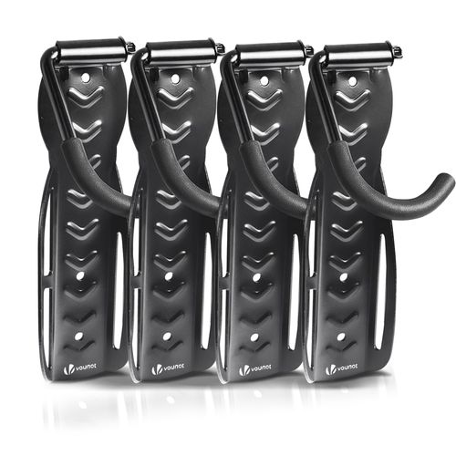 Lot De 4 Supports De Vélo Mural Rangement Suspendu Noir