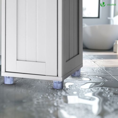 Meuble Rangement Salle De Bain Haut Colonne 180x20x20cm Mdf Blanc