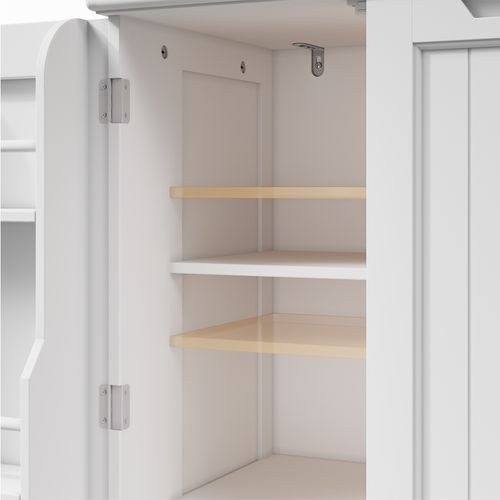 Buffet De Cuisine Avec 2 Tiroirs Et 2 Portes - Blanc